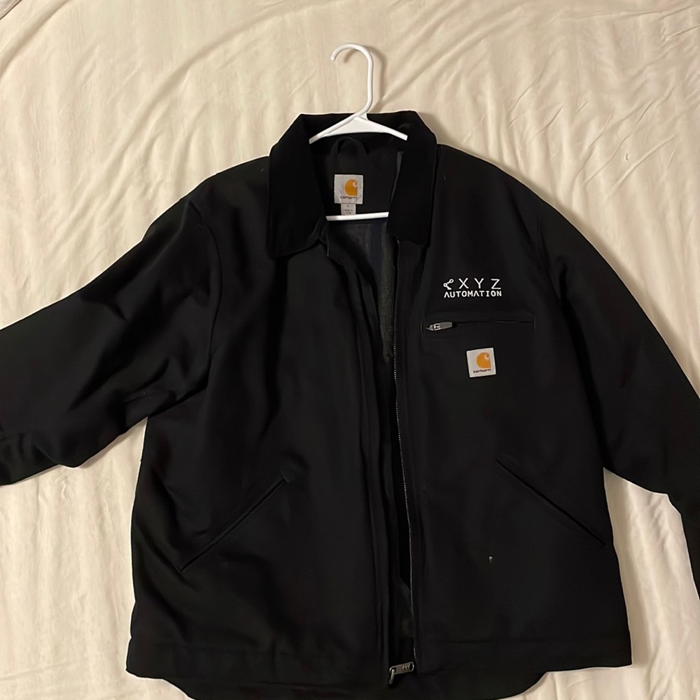 Black Carhartt jacket. Wool inside.
